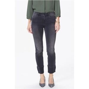 NYDJ Sheri Slim Ankle Jeans 4 Black Wash
